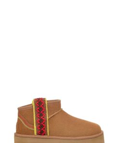 Donna UGG Stivali classici | Classica treccia ultra mini pla Castagna