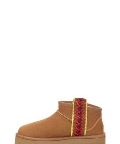 Donna UGG Stivali classici | Classica treccia ultra mini pla Castagna