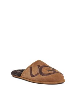 Uomo UGG Ciabatte | Logo graffiato Castagna/Espresso