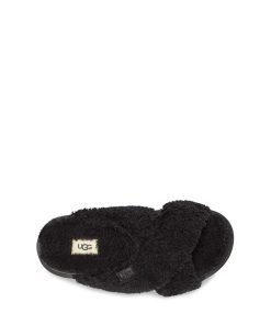 Donna UGG | Scivolo a croce Fuzz Sugar Nero