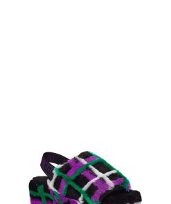 Donna UGG Ciabatte | Fluff Yeah Slide Plaid Punk,Ugg Guscio di cozze