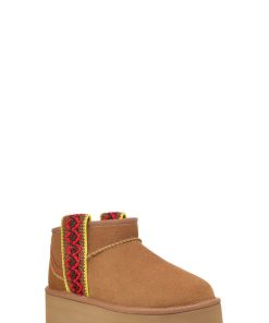 Donna UGG Stivali classici | Classica treccia ultra mini pla Castagna