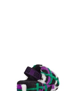 Donna UGG Ciabatte | Fluff Yeah Slide Plaid Punk,Ugg Guscio di cozze