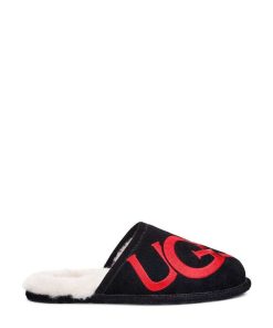 Uomo UGG Ciabatte | Logo graffiato Nero